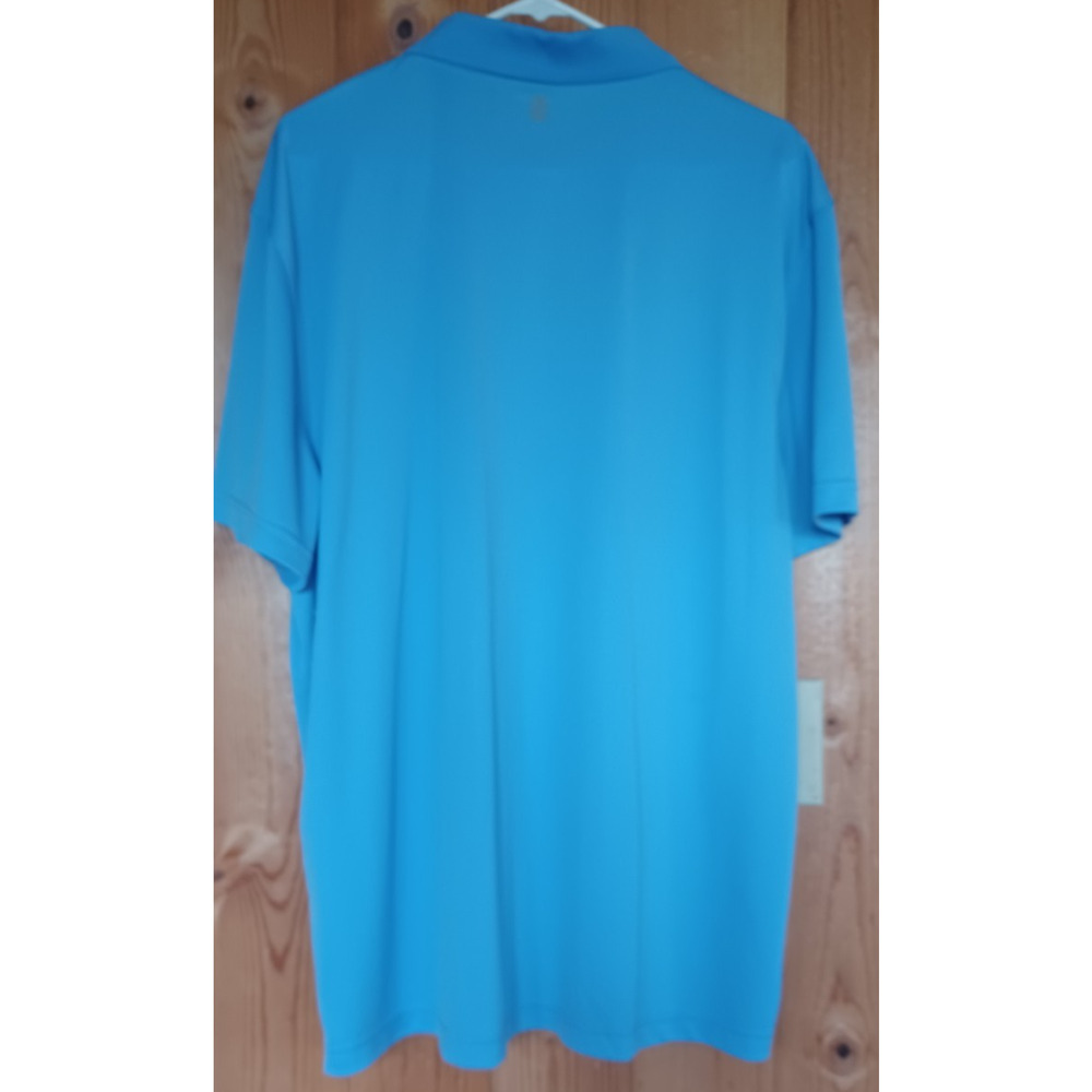 Izod Golf Shirt Men's XXL Blue Waffle Pattern Polo Style Sporty Outdoors Classic - Picture 3 of 7